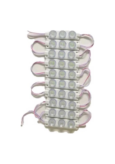 Parmak Lamba 3 Ledli Beyaz 12v 10 Lu Set