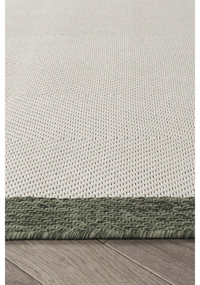 Sisalux 3090 Krem Yeşil Yuvarlak Sisal Dokuma Jüt Kilim Hav Toz Vermez Mutfak Oturma Odası Halısı Krem - Yeşil
