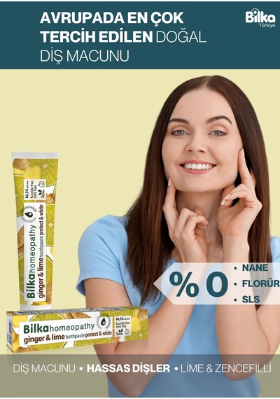Bilka Homeopathy Florürsüz Ginger & Lime Diş Macunu 75 ML