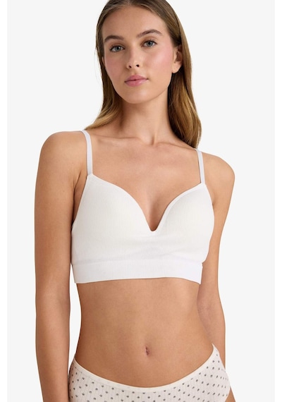 Defacto - Comfort Kaplı Seamless Bra-Fall in Love A8858AX23AU Beyaz