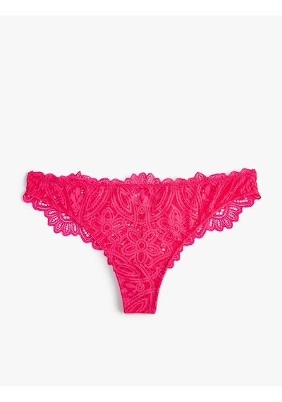Koton Brazilian Külot Dantelli Pembe 3slk30211mk Gül