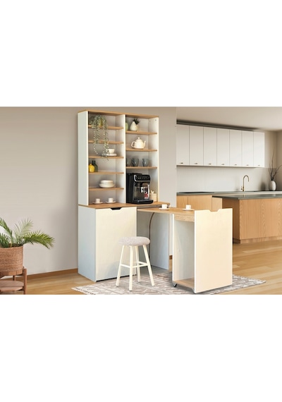Florence Kahve Köşesi Katlanabilir Masalı Krem Sedef 70 Cm Krem - Sedef Florence Kahve Köşesi Katlanabilir Masalı Krem Sedef 70 Cm Krem - Sedef