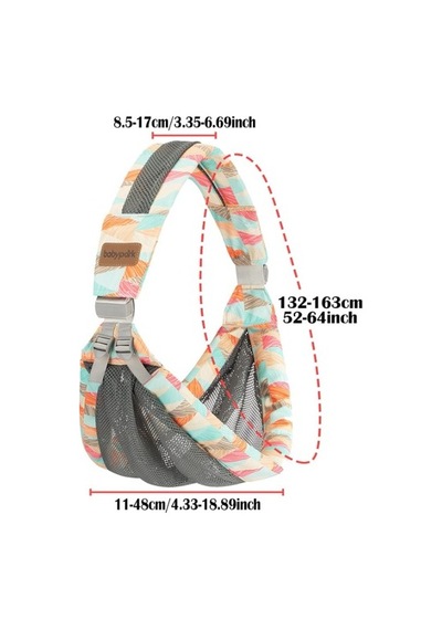 Iulonee Ayarlanabilir Ergonomik Bebek Sling Taşıyıcı Nefes Alabilir, Tek Omuzda Taşınabilir Portbebe