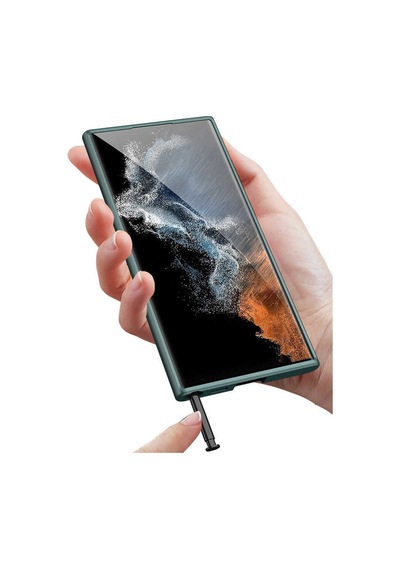 Samsung Galaxy Uyumlu S22 Ultra Kılıf Kurtiletisim Silikon Kıpta Kılıf Siyah