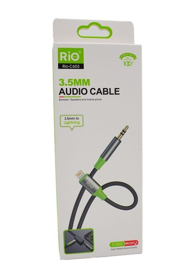 Rio 3,5mm Aux To Lightning Kulaklık/mikrofon iPhone Uyumlu Telefonları Arası Ara Kablo