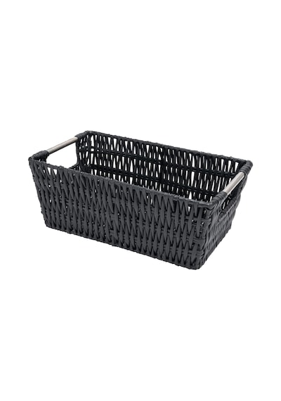 Black - Whitmor Rattique Small Shelf Tote, Black Açık Ahşap