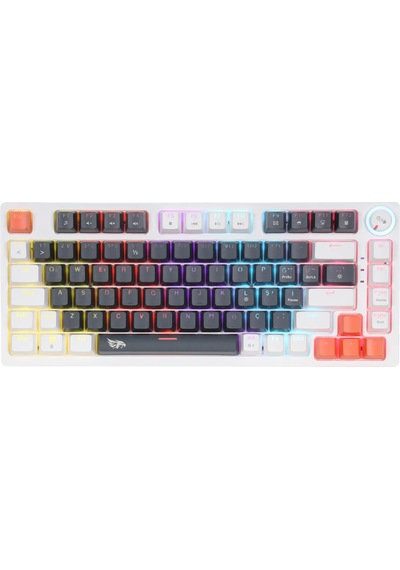 Mekanik Rgb Gaming Kablolu Klavye 81 Tuşlu Mavi Switch Hot Swap Double Shot Örgü Kablolu Oyuncu Klavyesi
