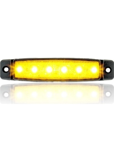 Sanel 10 Adet 6 Ledli Sarı Parmak Led 12v Lamba Basamak Aydınlatm