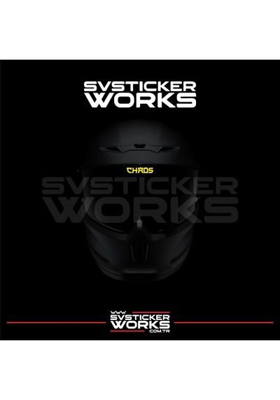 Chaos Vizör Sticker Kask Vizör Sticker Tüm Kasklar Uyumlu 1 Adet Sarı