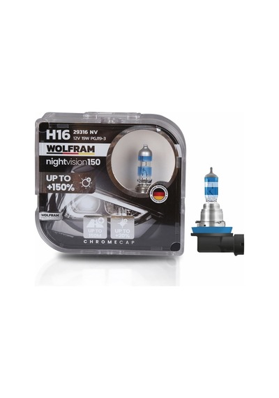 H16 Halojen Ampül Nv +%150 Fazla Işık Ve %20 Beyaz Işık 12v 19w - Wolfram 29316nv