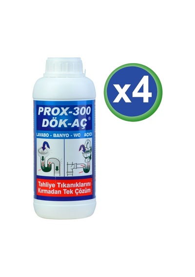 Prox 300 Gider Açıcı 2 Kg *4* Adet Prox 300 Lavabo Gider Açici 2 Kg