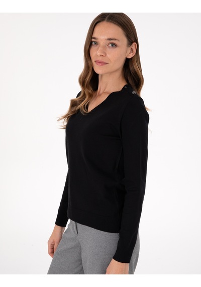 Pierre Cardin Kadın Siyah Kazak /triko 50290577-vr046 Siyah