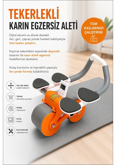 Relax Dirsek Destekli Mekik, Karın Egzersiz Aleti