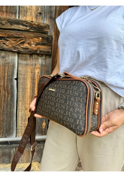 Just Polo Kadın Kahve Taba Orta Boy Şıklığı Ve Konforu Buluşturan Omuz Çantası Shoulder Bag 342053mh Kahverengi - Taba