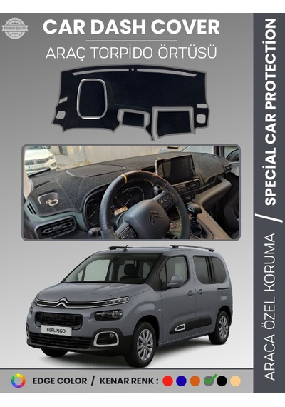 Cıtroen Berlingo 2018-20025 Torpido Örtüsü Ön Göğüs Torpido Koruma Çatlamayı Engeller Tam Uyum - 139 Stiloto