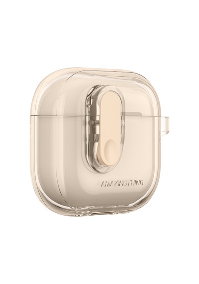 Apple Uyumlu AirPods 4 Kılıf Amazingthing Magnetik Kilit Tasarımlı Minimal Serisi Kılıf Desert Titanyum