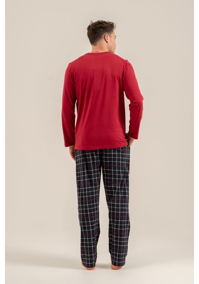 Arnetta Let It Snow Baba Oğul Bordo Uzun Kol Pijama Takımı Ar3820-a-v1 Ar3820-a-v1