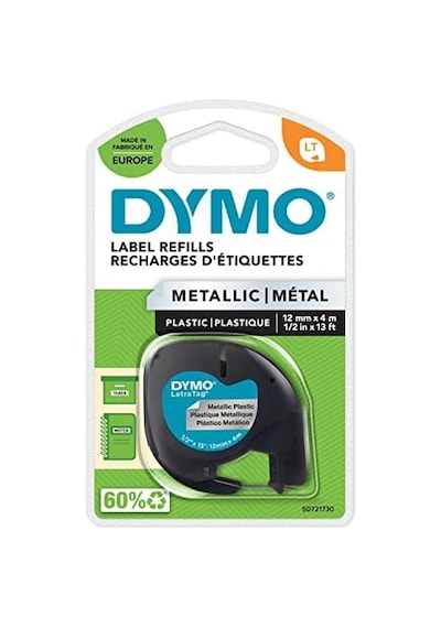 Dymo S0721730, Letratag Metalik Şerit 12 Mm X 4 Mt , Gri 59429