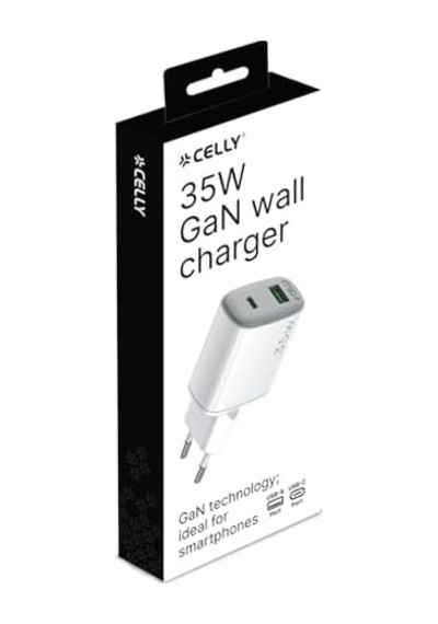 Up Tc 35w Duvar Şarj Cihazı 1x Usb-a Ve 1x Usb-c Çıkışlı, Hızlı Şarj Destekli, Taşınabilir Ve Güvenli Beyaz Adaptör