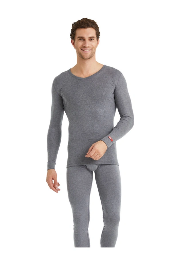 Blackspade Unisex Termal Tişört 2. Seviye 1257 - Gri Melanj