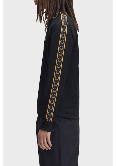 Fred Perry Kontrast Şeritli Logolu Dik Yaka Fermuarlı Sweat Erkek Sweat J5557 248 Lacivert