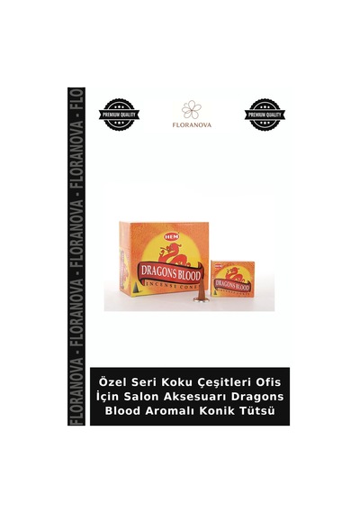 Özel Seri Koku Çeşitleri Ofis İçin Salon Aksesuarı Dragons Blood Aromalı Konik Tütsü