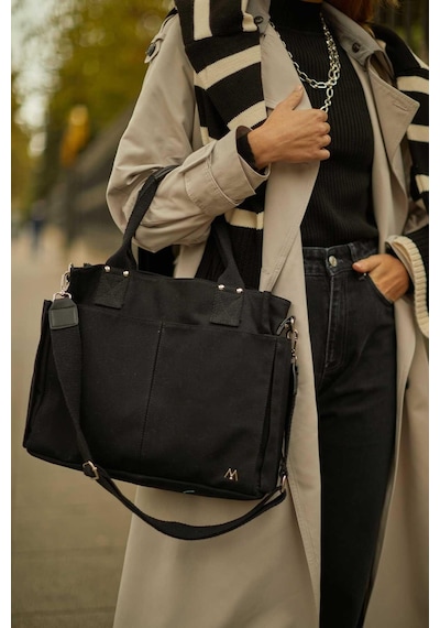 Manuka Kanvas Everyday Bag Siyah