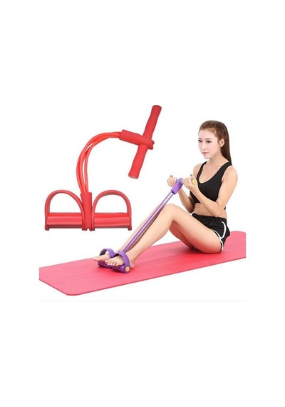 4 Lastikli Body Trimmer Mekik Çekme Aleti Evde Spor Egzersiz