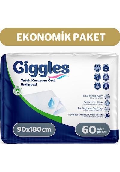 Giggles 90 x180 Yatak Koruyucu Örtü 2 x 30 Adet