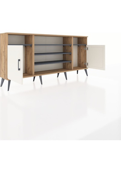 Arges Konsol 5 Raflı 2 Kapaklı 176x30x83 Çam-aytaşı/antrasit Aytaşı/antrasit Arges Konsol 5 Raflı 2 Kapaklı 176x30x83 Çam-aytaşı/antrasit Aytaşı/antrasit