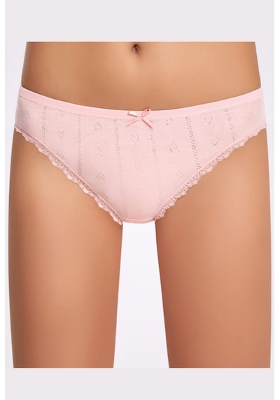 Ilke Kadın Jakarlı (Transferli Ribana) Dantelli Slip 273 - 12 A
