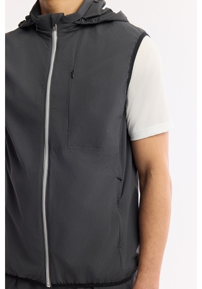 Avva Erkek Antrasit Dik Yaka Su İtici Rüzgar Geçirmez Bi-stretch Comfort Fit Yelek A51y6552