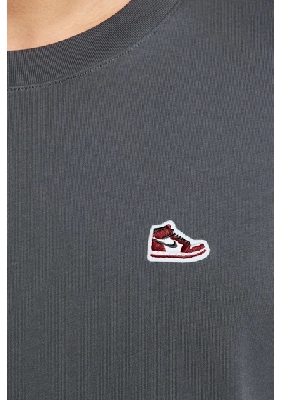 Nike Jordan Mens Tee Grafik Baskılı Erkek Tişört Gri