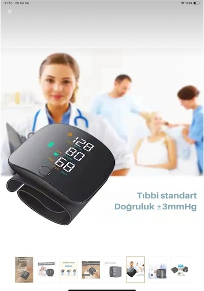Konuşan Sesli Şarjlı Tansiyon Aleti Profil Kayıtlı Lcd Dokunmatik Ekran