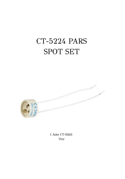 Cata Pars Spot Set 1 Adet Ct-5224 +1 Adet Ct-4212 Beyaz Işık + 1 Adet Ct-9263 Siyah