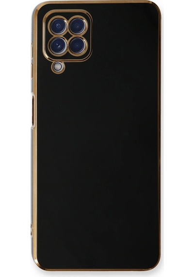 Gld-spt- Newface Samsung Uyumlu Galaxy A22 Kılıf Volet Silikon - Siyah