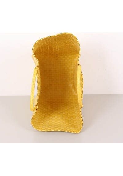 Sentetik Rattan Çanta 40x30x42 Cm Sarı