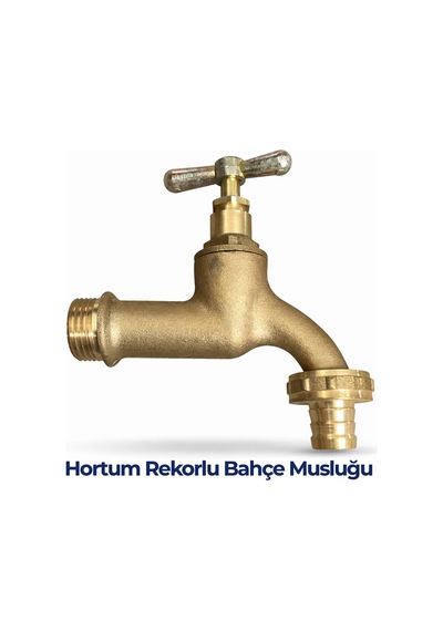 1/2 İnç Sarı Pirinç Musluk Bahçe Ve Dış Mekan İçin Hortum Rekorlu