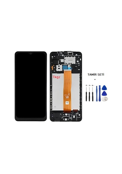 Samsung Galaxy A12 - Sm-a125 Uyumlu Lcd Ekran Dokunmatik Servis Çıtalı + Tamir Seti