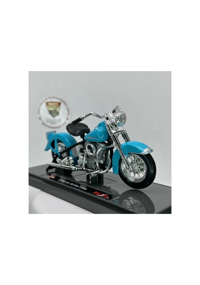 Harley Davidson Flh Duo Glide Maket Motor - 1:18 Maisto