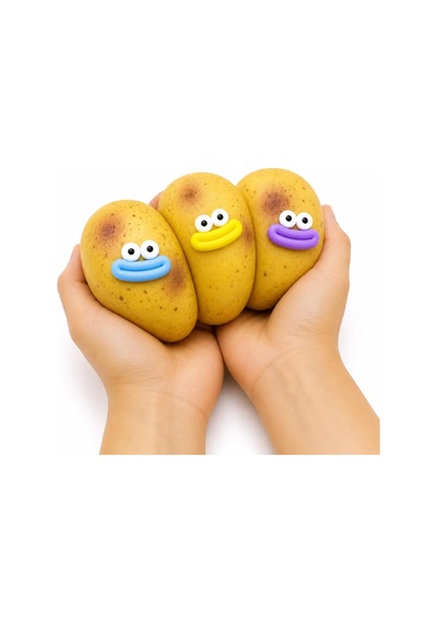 Patates Sukuşi Squish Komik Yüzlü Sukuşi Oyuncak Yumuşak Sıkılabilir Squishy - 1 Adet