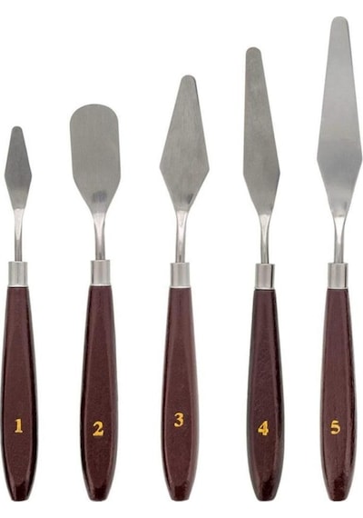 Profesyonel Metal Spatula Seti 5 li Profesyonel Metal Spatula Seti 5 li