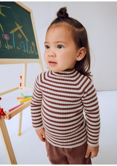 Mayoral Kız Bebek Balıkçıyaka Örme Kahverengi