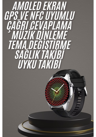 Akıllı Saat 1.5 Inç Amoled Ekran Çift Kordonlu Gps Nfc Uyumlu Aklby-bsva58
