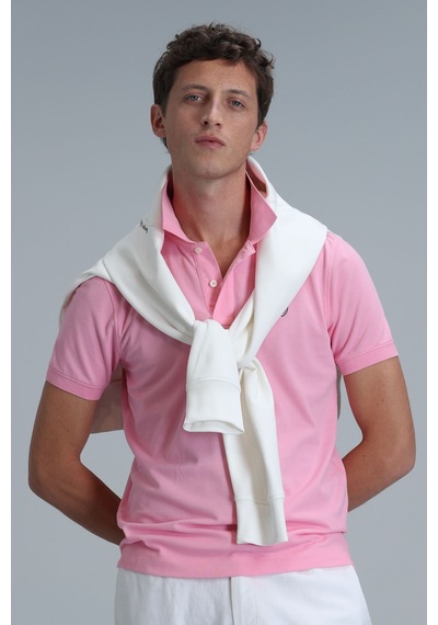 Lufian Laon Smart Erkek Polo Tişört Slim Fit Pembe Pembe 111040164100800 Pembe
