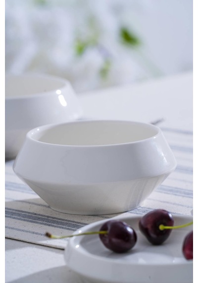 Acar Jea-07389 Rumi Beyaz Porselen 14 Cm Yuvarlak Kase 6 Adet