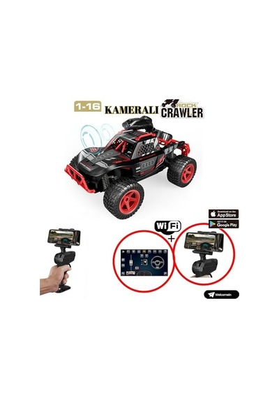 Oyuncak Wifi Kameralı 2.4ghz Uzaktan Kumandalı 1:16 Drift Atan 4x2 Offroad Rock Crawler Araba