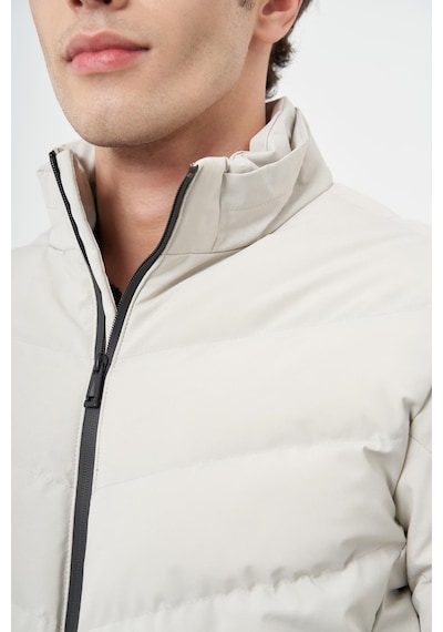 İmza Taş Rengi Dolumlu Hakim Yaka Slim Fit Dar Kesim Klasik Mont 1007245153 TAŞ RENGİ Taş