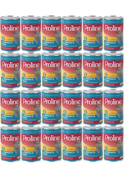 Pro Line Somonlu ve Alabalıklı Yetişkin Kedi Konservesi 24 x 400 G