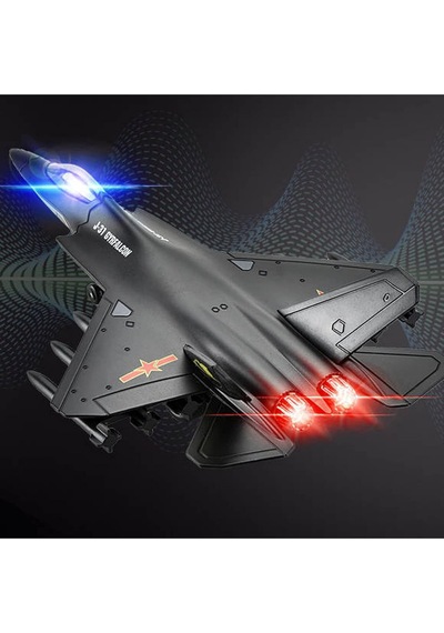 22 Cm Çelik Gövdeli J-31 Gyrfalcon Avcı Jeti - Aydınlatmalı Müzikli, Geri Çekmeli Askeri Hava Aracı Replika Maketi